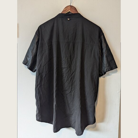 RUDSAK - Leather sleeve black stretch shirt - Sz XL - Picture 4 of 6
